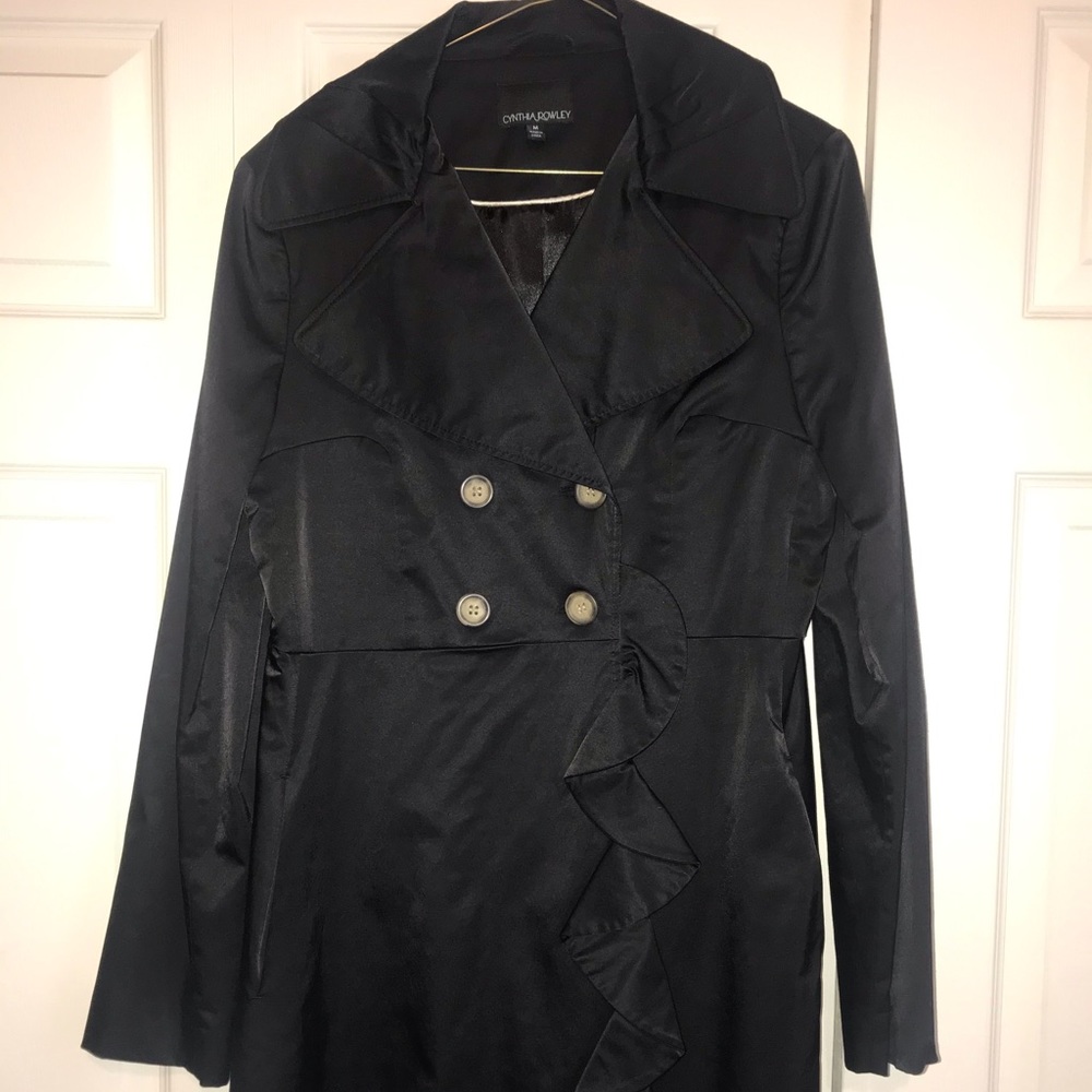 Black 3/4 length Cynthia Rowley coat